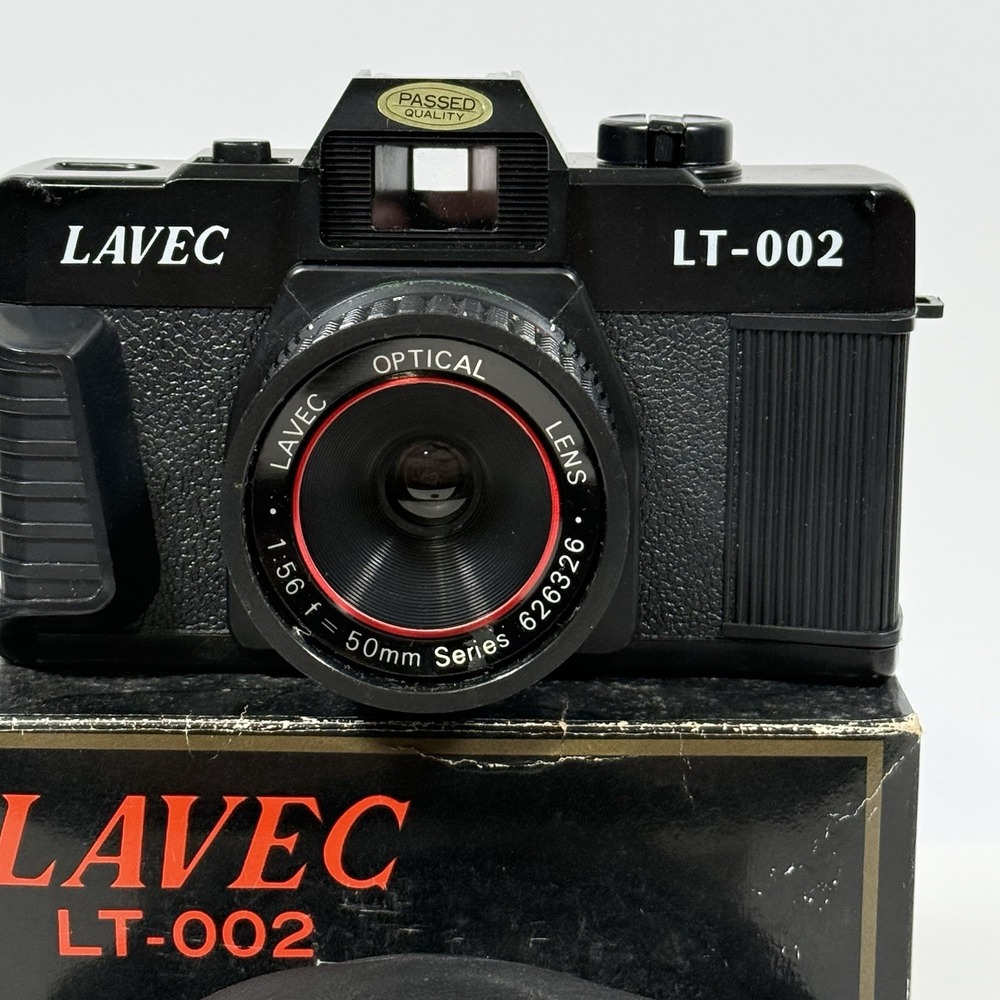Lavec LT-002 35mm Film Camera Black Vintage 50mm Lens with Box and Case
